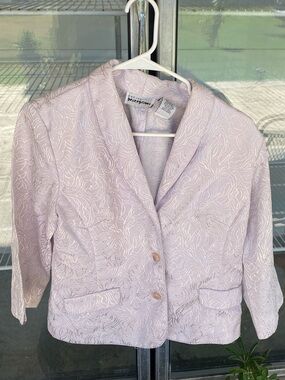 Perceptions Lavender Floral Jacquard Blazer